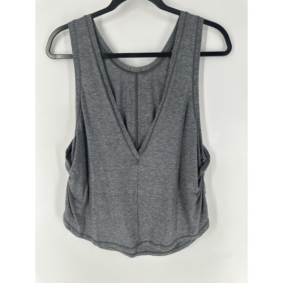 Lululemon Victory Lap Tank Heathered Black Womens 8? READ - Picture 1 of 9
